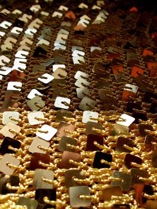 亮片、金色、光泽、背景、全框、无人、静物、大型物件