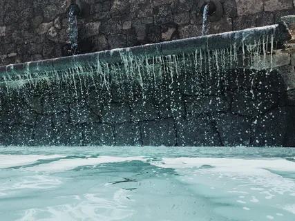 喷泉，水，飞溅，水滴，水滴，水滴，墙纸，游泳池