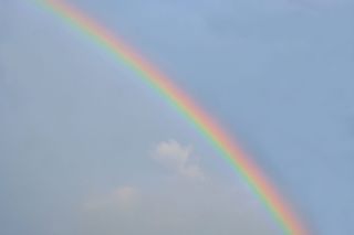 蓝色，天空，彩虹，风景，自然，心情，雨，彩虹颜色