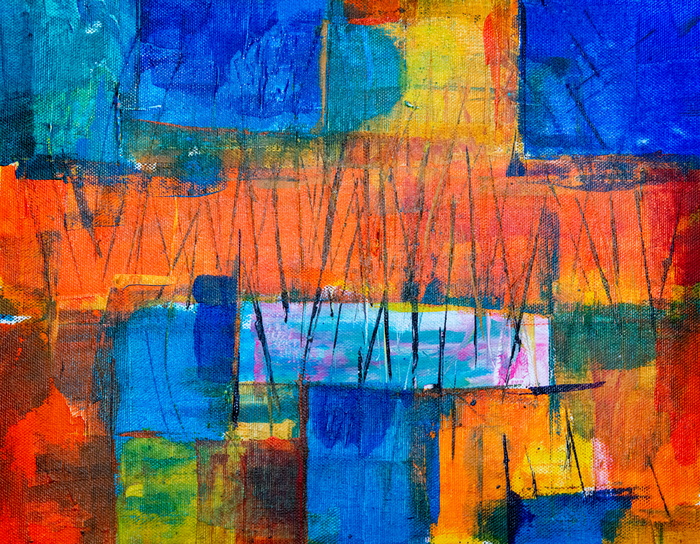 五彩抽象画