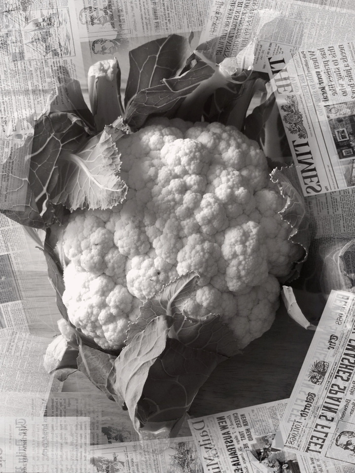 菜花，蔬菜，食物，吃，纸，特写，没有人，报纸