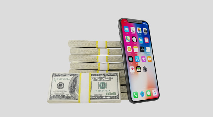 银色iphone x、iphone、x、iphone x、苹果、手机、智能手机、技术