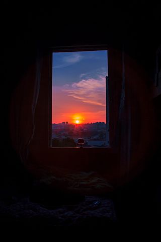 自然、日落、太阳、城市、市中心、景观、天空、城市景观