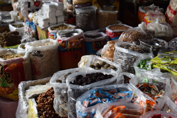 唐人街、纽约、纽约、街道、摊位、食品、市场、变化