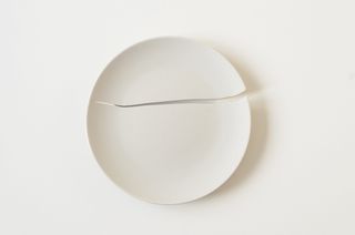 裂纹板，表面，板，破损，食品，白色，破损板，陶瓷