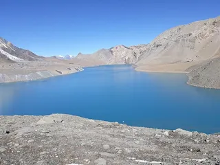 尼泊尔Tilicho湖景观。