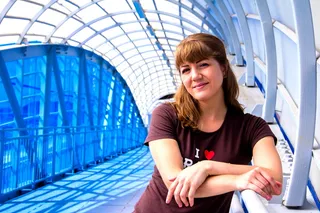 女孩，现代，人，一，女孩，夏天，停止，心情