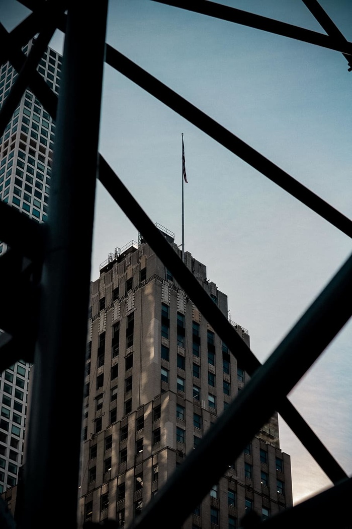 办公楼、大楼、栏杆、扶手、建筑、家居装饰、窗户、曼哈顿