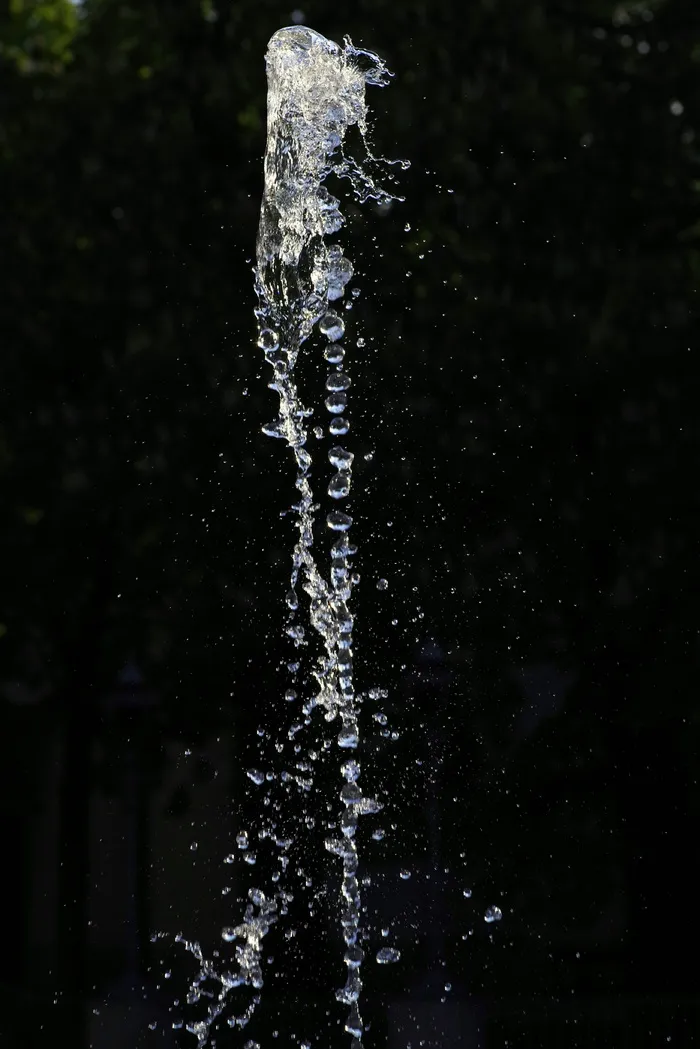 自来水厂、喷泉、水、水晶、清洁、水源、喷射、喷涂
