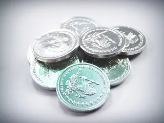 硬币，黄金，现金，孤立，塔，经济，利率，业务