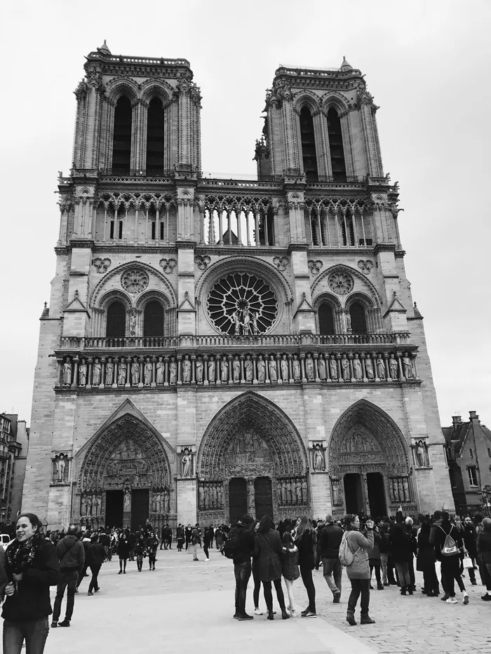法国，巴黎，圣母院，驼背，建筑，建筑外观，建筑结构，人群