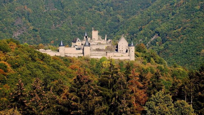 城堡、建筑、自然、旅游、小山、景观、乡村、树木