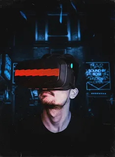 戴Vr护目镜的人 戴Vr护目镜的人
