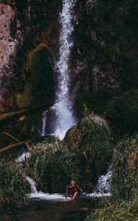 景观、自然、人、女人、环境、流动、模型、户外