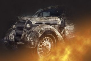 灰色汽车插图, 汽车, 雷诺 Juvaquatre, PKW, 老, 稀有, 法国