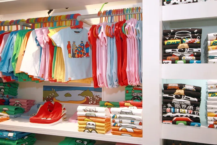 幼儿、服装展示、白色、货架、时装、服装店、儿童、贸易