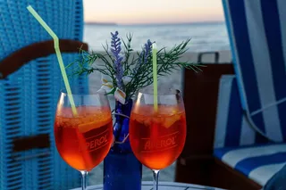 Aperol，海滩椅，波罗的海，海滩，夏天，海岸，心情，沙滩