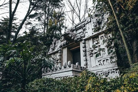 原始森林中玛雅文明的古建筑遗址