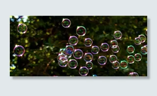 选择性，聚焦照片，泡泡，白天，在空气中，肥皂泡，彩色，飞行