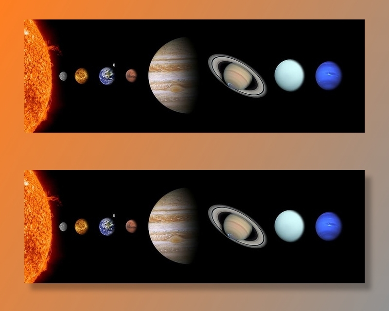 太阳系，太阳，水星，金星，地球，火星，木星，土星