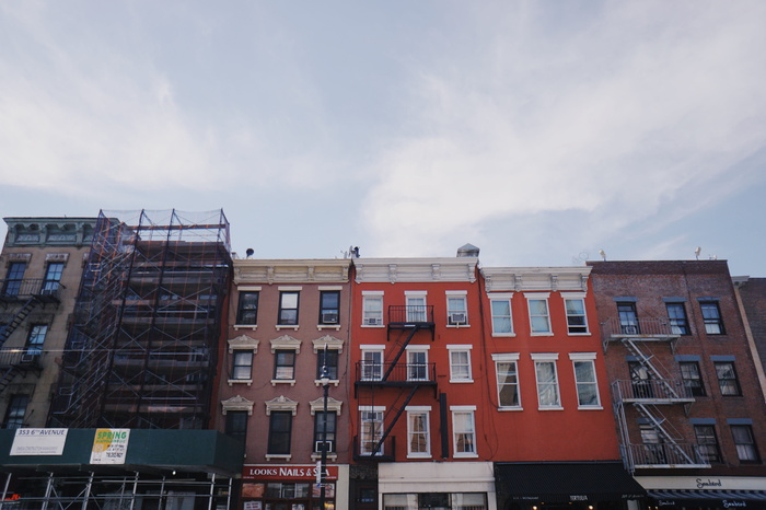 美国，纽约，第六大道355号，建筑，红色，天际线，纽约市，砖块