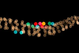 模糊的、明亮的、多彩的、五颜六色的、被照亮的、灯光的、夜晚的、几何形状的