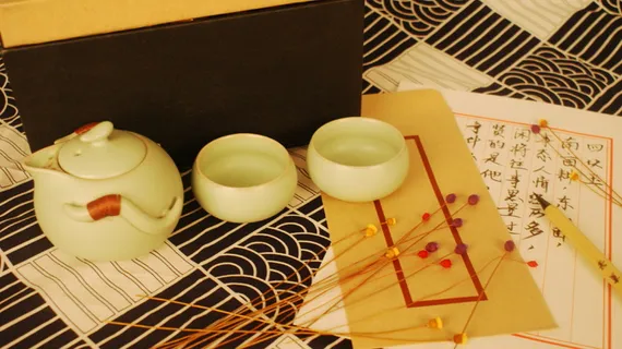 茶具，古董，暖色，室内，餐饮，无人，茶杯，高角度视野