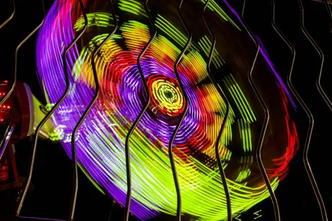 美国, 格兰德岛, 丰纳公园, 州博览会, 嘉年华, 中途, 公平, 抽象