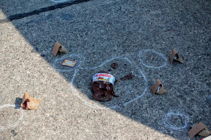 nutella jar，灰色，表面，电流，调查，犯罪现场，发现，犯罪