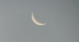 新月，月亮，太空，天空，天文学，月光，星星，风景