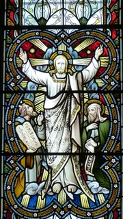 耶稣基督，彩色，玻璃，教堂，窗户，教堂窗户，耶稣，变形