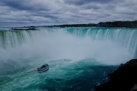 加拿大，尼亚加拉大瀑布，湖，瀑布，船，尼亚加拉，游客，雾之女仆