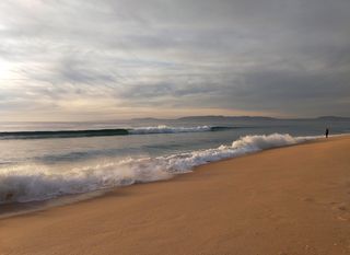 葡萄牙、特洛伊、日落、沙滩、垂钓、云彩、喜怒无常、天空