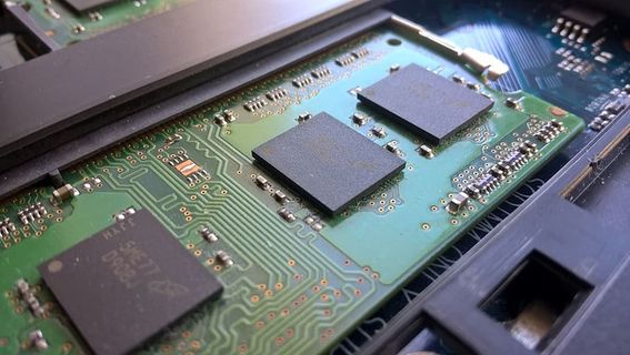 黄金、零件、计算机、电子、芯片、黑色、绿色、makro