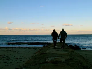 一起，伙伴，支持，日落，分享，剪影，爱，夫妻