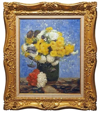 博物馆，桌子，绘画，无人，框架，室内，艺术和工艺，画框