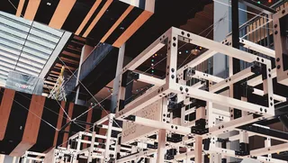 方形、三脚架、积木、装饰、天花板、现代、别致、市场