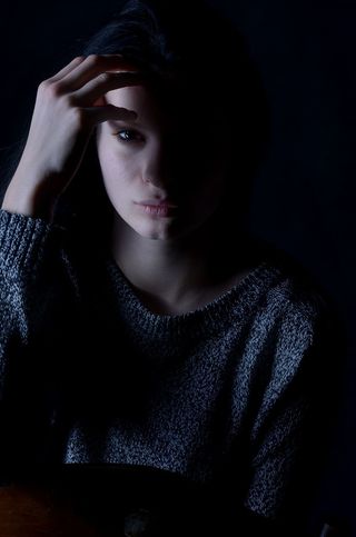 女人，穿着，希瑟，灰色，脏话，女孩，抑郁，悲伤