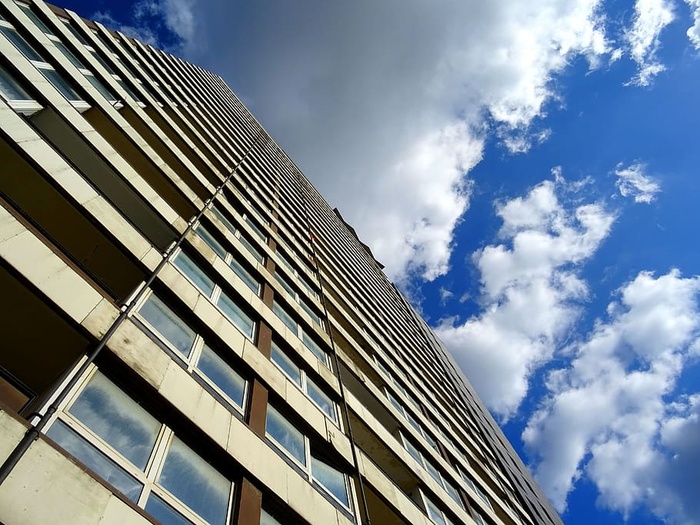 城市、天空、云朵、建筑、建筑设计、建筑、商业、当代