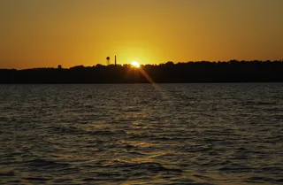 风景，海景，天空，红色，日出，早晨，黎明，水塔