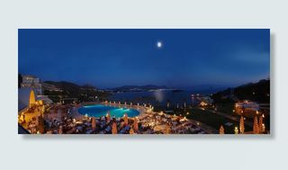 游泳、游泳池、蓝色、多云、天空、博德鲁姆、豪华、酒店