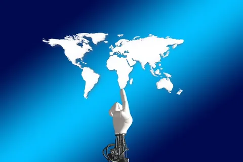 世界地图插图、自动化、平衡、平衡动作、手指、技术、手臂、机器人 世界地图插图、自动化、平衡、平衡动作、手指、技术、手臂、机器人
