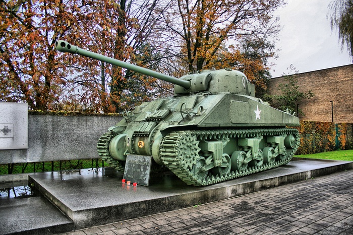 坦克、纪念碑、武器、佳能、雕塑、欧洲、二战、tielt