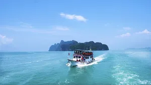 冒险，船，岛，海洋，人，海，海景，天空