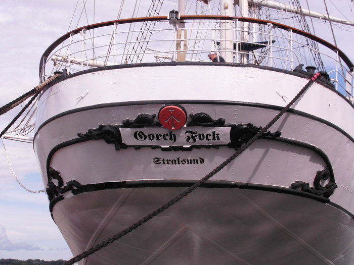 gorch fock，帆船，stralsund，船，帆，训练船，运输方式，运输