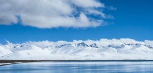 云，冷，湖，风景，山，自然，天空，雪