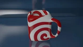 计算机图形学，3D，酒杯，红色，特写，标志，无人，交流