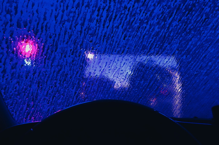 美国，洛杉矶阿尔瓦拉多街北400号，灯光，建筑，萨博，紫色，短跑