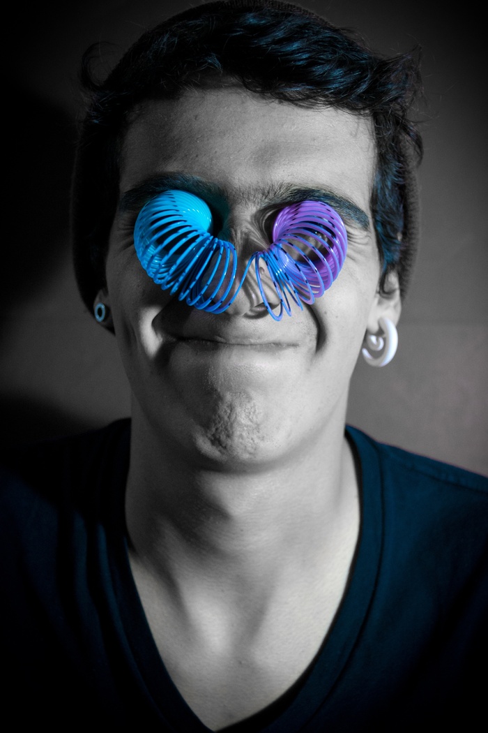 肖像、颜色、扩展、友谊、微笑、游戏、人物、一个人