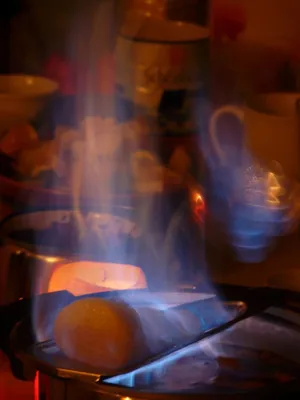 Feuerzangenbowle，火，火焰，糖块，火，火焰，朗姆酒，燃烧，热